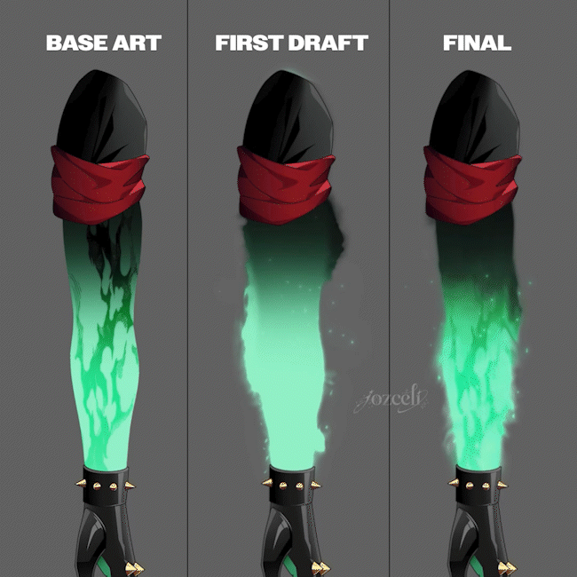 VTuber Model Flame Arm VFX